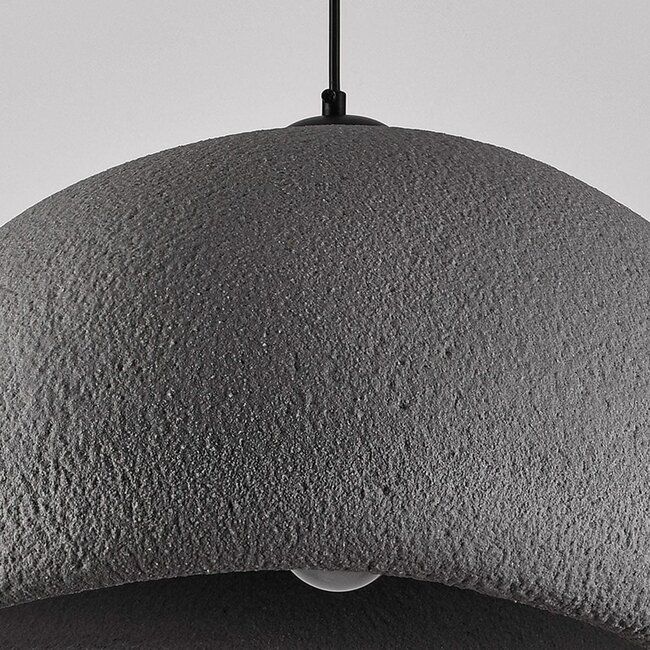 Wabi Sabi pendant light Urban Stone with grey stone pattern - 48 x 38 cm