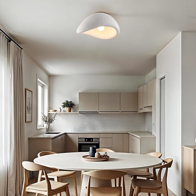 Wabi-Sabi ceiling lamp Concrete Aura 38 x 30 cm Stone effect - White