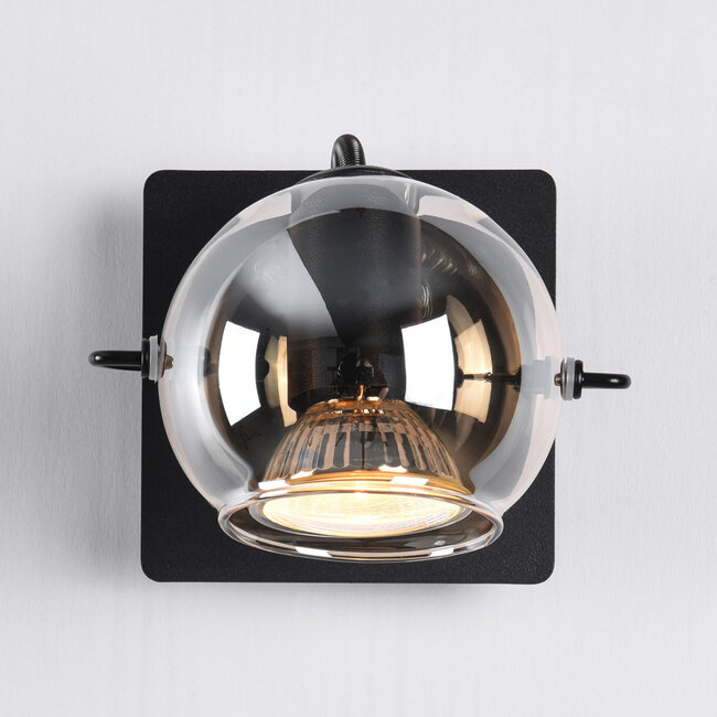 Rotatable recessed wall spotlight with Amber glass - Jace