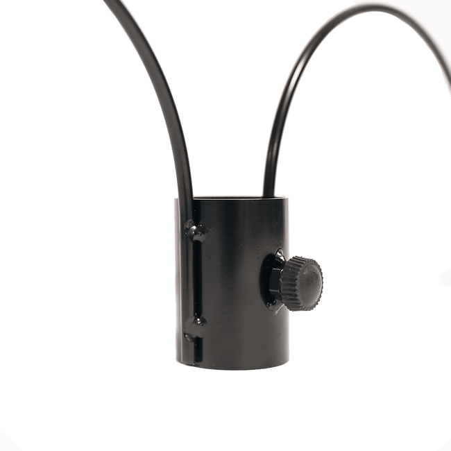 Metal ring with hanging hooks for posts