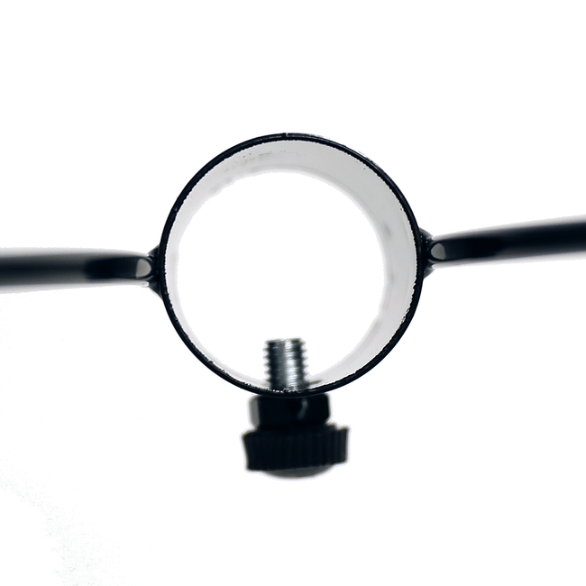 Metal ring with hanging hooks for posts