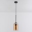 Cloche shape pendant light Topel - amber glass