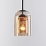 Cloche shape pendant light Topel - amber glass