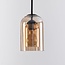 Topel bell-shaped pendant lamp - Amber glass