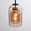 Cloche shape pendant light Topel - amber glass