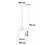 Cloche shape pendant light Topel - amber glass