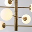 Ceiling light Oito gold with opal white glass, 8-light