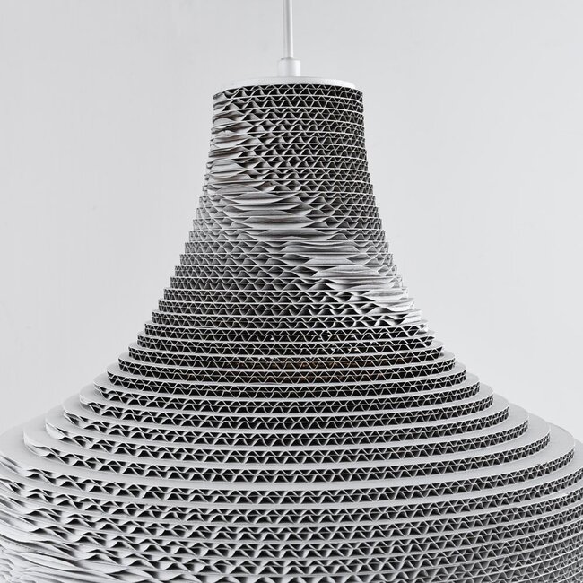Cato 1-light pendant light - white paper fibre