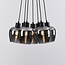 Ventura 7-light pendant light - black with smoked glass