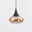 1-phase rail pendant lamp Nill with amber glass - wide glass
