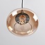 1-phase track pendant light Nill with wide amber glass