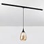 1-phase rail pendant light Noi with Amber glass - drop