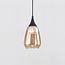 1-phase track pendant light Noi with teardrop amber glass