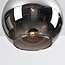1-phase rail pendant lamp Nya gold with smoked glass and Mirror effect - round