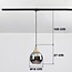 1-phase rail pendant lamp Nya gold with smoked glass and Mirror effect - round