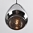 1-phase track pendant light Noi gold, teardrop smoked glass with mirror effect
