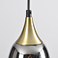 1-phase track pendant light Noi gold, teardrop smoked glass with mirror effect