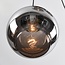 Loua 4-light pendant light Loua 4-light - black with smoked glass