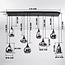 Loic 8-light pendant light - black with smoked glass