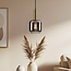 Modern black and Gold pendant lamp with smoked glass - Appeso