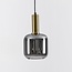 Appeso 1-light pendant light - black and gold with smoked glass