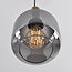 Modern black and Gold pendant lamp with smoked glass - Appeso