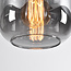 Modern black and golden pendant lamp with smoked glass - Appeso