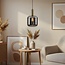 Basso 1-light pendant light - black and gold with smoked glass