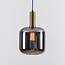 Basso 1-light pendant light - black and gold with smoked glass
