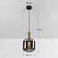 Basso 1-light pendant light - black and gold with smoked glass