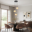 3-light pendant lamp in Matt black with marble look - Marmore