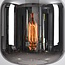 Soli 1-light ceiling light - black with smoked glass