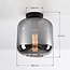 Soli 1-light ceiling light - black with smoked glass