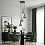 Designer lighting pendant lamp with smoked glass, 4-light - Imme