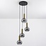 Designer lighting pendant lamp with smoked glass, 4-light - Imme