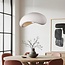 Wabi-Sabi Zenji pendant lamp 60 x 42 cm with stone effect - White