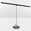 1-phase rail pendant lamp Nill gold with smoked glass and mirror effect - wide glass