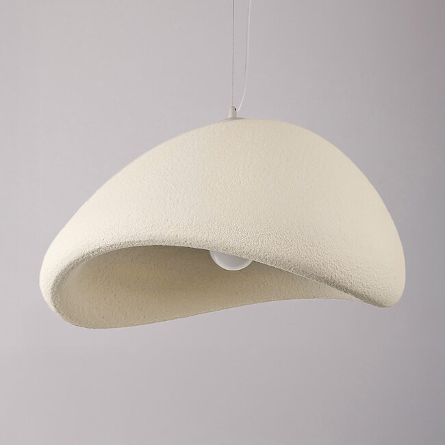 Wabi-Sabi Yume pendant lamp with sand beige stone effect - 60 x 50 cm