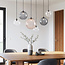 Contemporary pendant lamp with various coloured glass spheres - Lumora