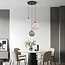 Luminor 3-light pendant lamp design with various glass spheres