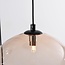 3-light pendant light Luminor - smoked, amber and clear glass