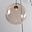 4-light designer lighting pendant lamp Luminor with various glass spheres