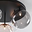Lumose 5-light ceiling light - smoked, amber and clear glass