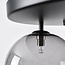 Lumose 5-light ceiling light - smoked, amber and clear glass