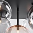 Lumose 5-light ceiling light - smoked, amber and clear glass