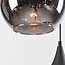 Loïs 4-light pendant light - black, amber and smoked glass