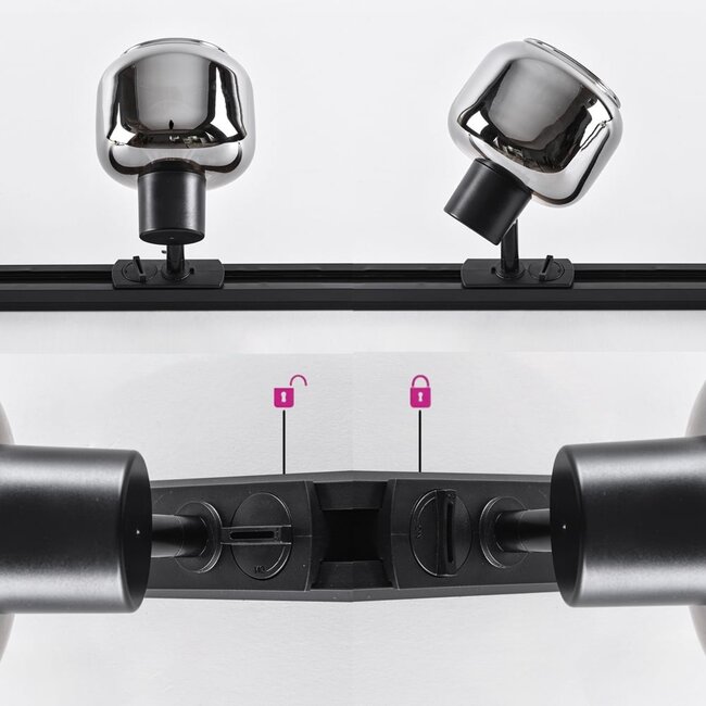 1-phase track spotlight Juna, smoked glass
