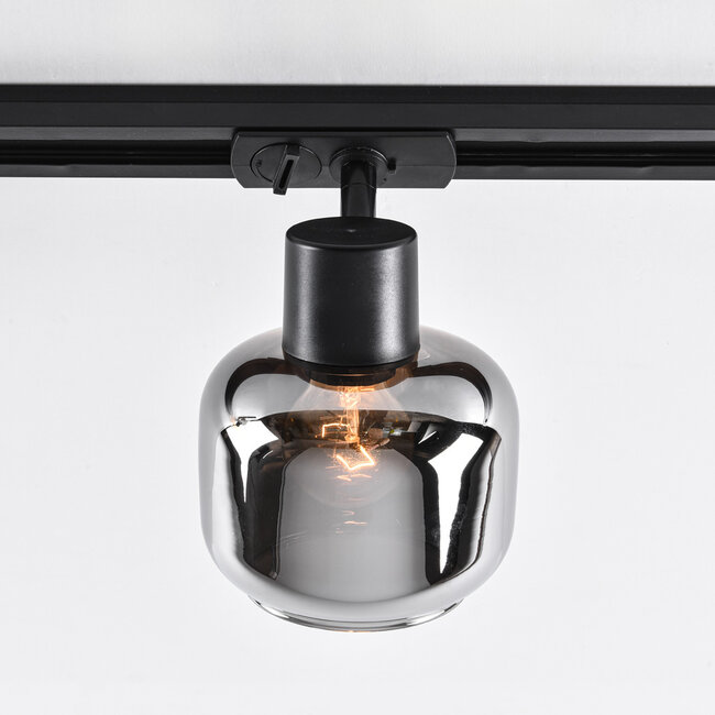 Track spotlights 1-phase Juna - smoked glass
