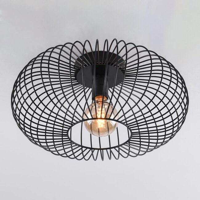 Ceiling lights of Black metal, 1-light - Metal