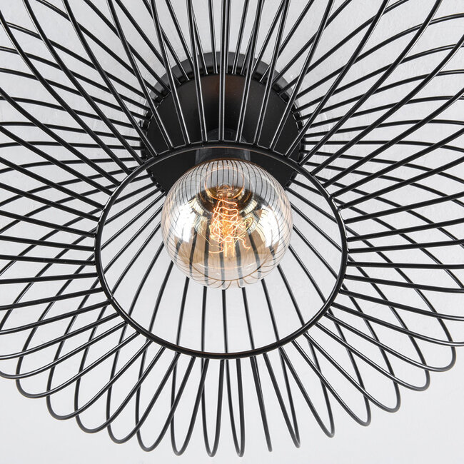 Ceiling lights of Black metal, 1-light - Metal